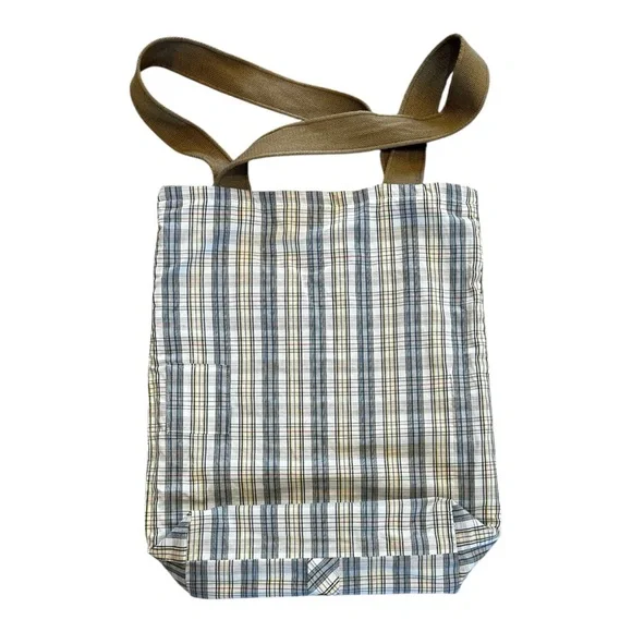 Custom Reversible Levi’s & Western Shirt Large Tote Bag, Red tab, Pearl Snaps - Picture 7 of 9